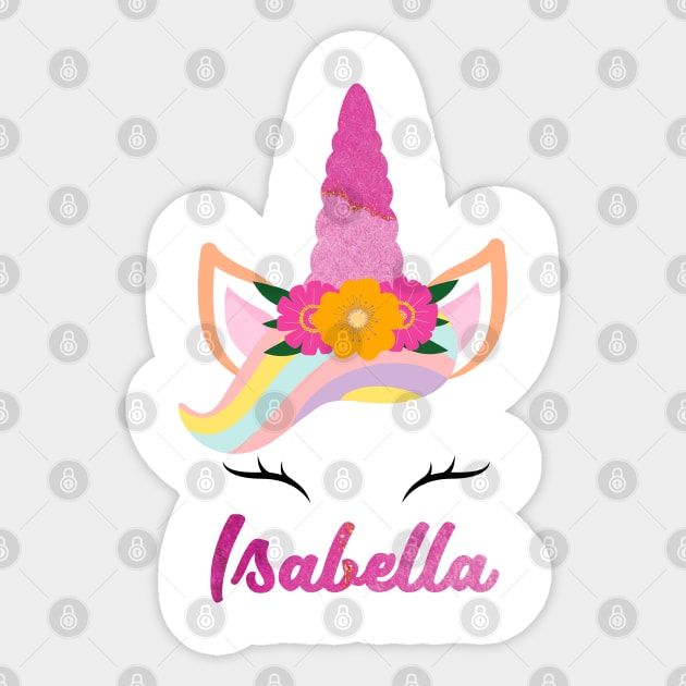 Name isabella unicone awesome gift Sticker by Gaming champion